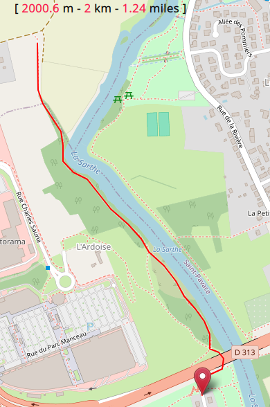 randonnée pmr 2 km Beauregard Le Mans