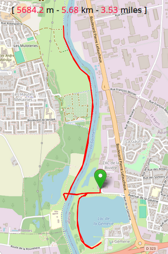 randonnée pmr 5.69 km Gèmerie Arnage